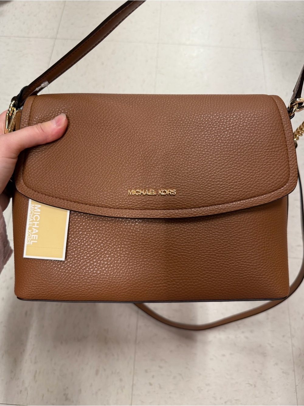 Michael Kors Ida Medium Flap Convertible Shoulder Bag – Luggage